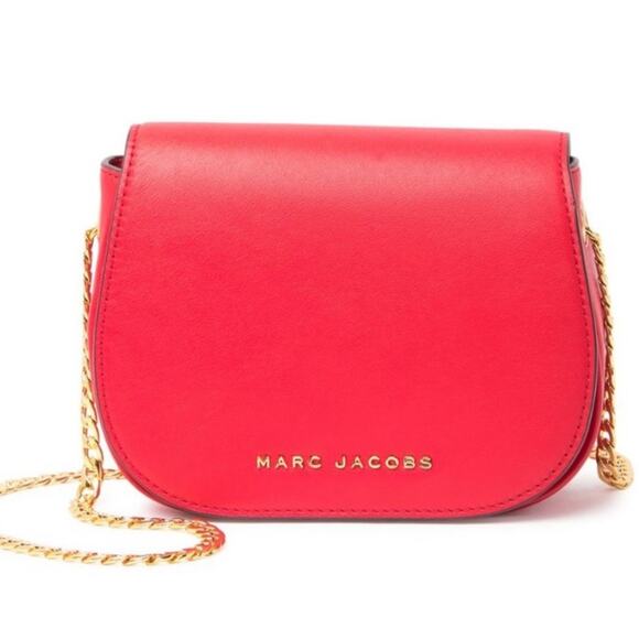 NWT Marc Jacob’s - Lipstick Red Shoulder Bag with Gold Chain - Picture 4 of 4